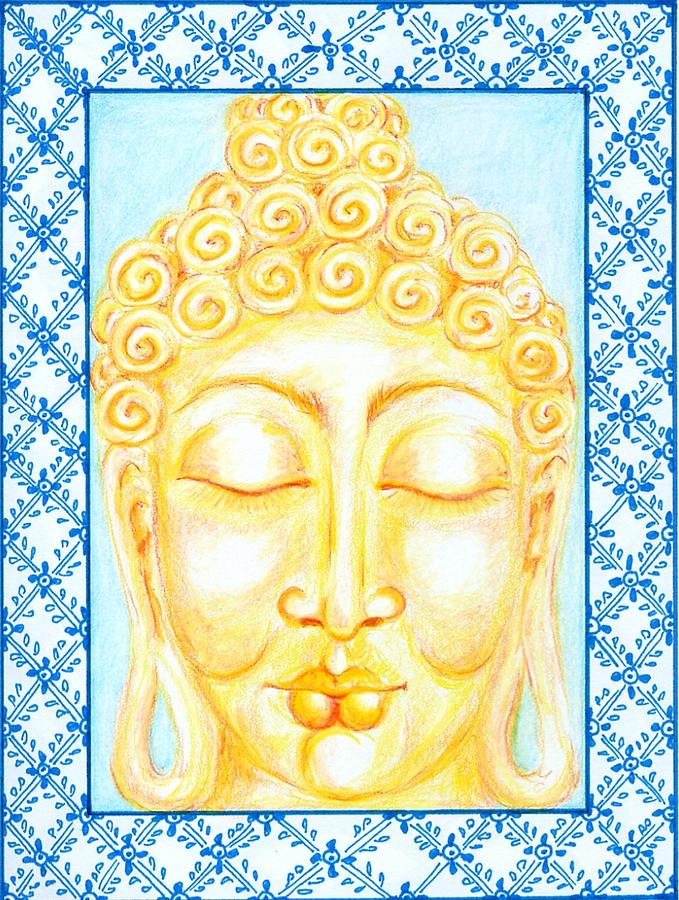 Golden Buddha Drawing by Suzan  Sommers