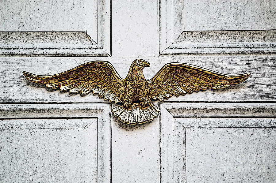 Golden Eagle Americana Door Decor French Quarter New Orleans Poster Edges Digital Art Digital Art by Shawn OBrien