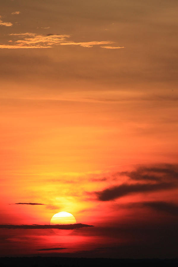 Sunset Photograph - Golden Eye In Red by Mark  France