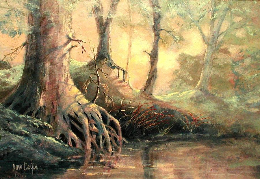Golden Forest Painting by Gary Partin
