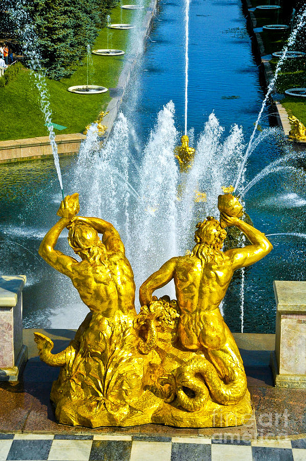 Golden Fountain Photograph by Rick Bragan