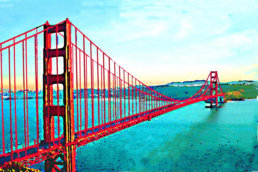 Golden gate Painting by Andrea Meyer | Fine Art America