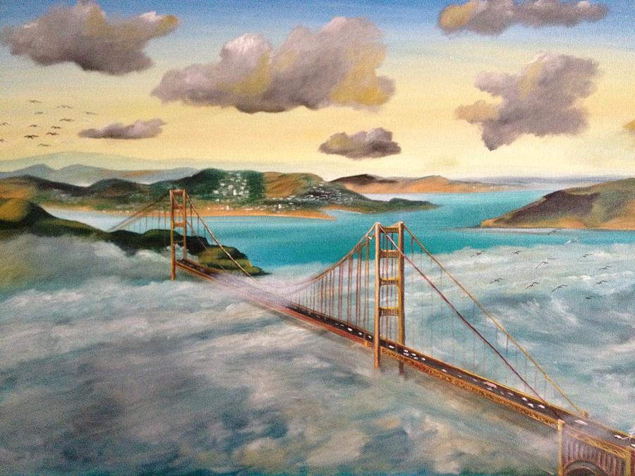Golden Gate Bridge Painting by Biren Fine Art America