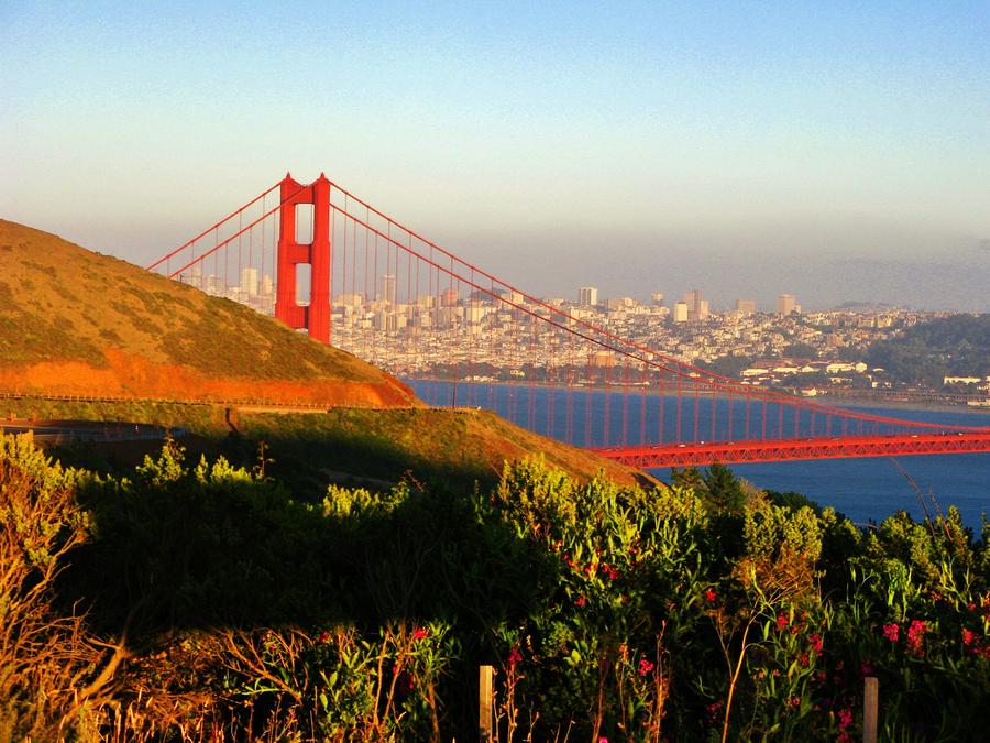 Golden Gate Bridge from Hawk Hill Photograph by Joyce Kimble Smith