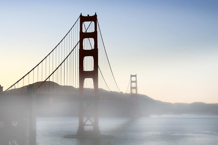 San Francisco Photograph - Golden Gate Bridge in fog by Joe Myeress