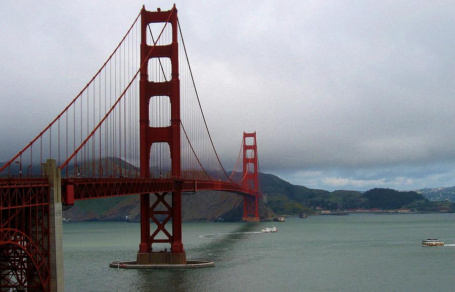 Golden Gate Bridge Photograph - Golden Gate by Caroline Lomeli