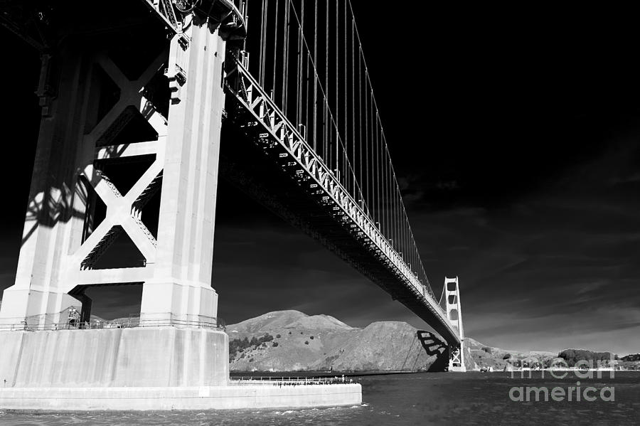 Golden Gate from the Water - IR Photograph by Darcy Michaelchuk