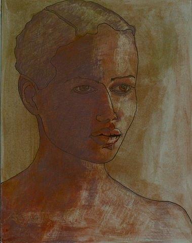 Portrait Painting - Golden Girl by Diane montana Jansson