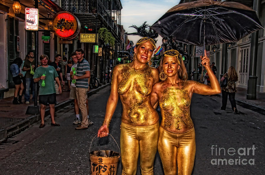 Golden Girls of Bourbon Street  Photograph by Kathleen K Parker