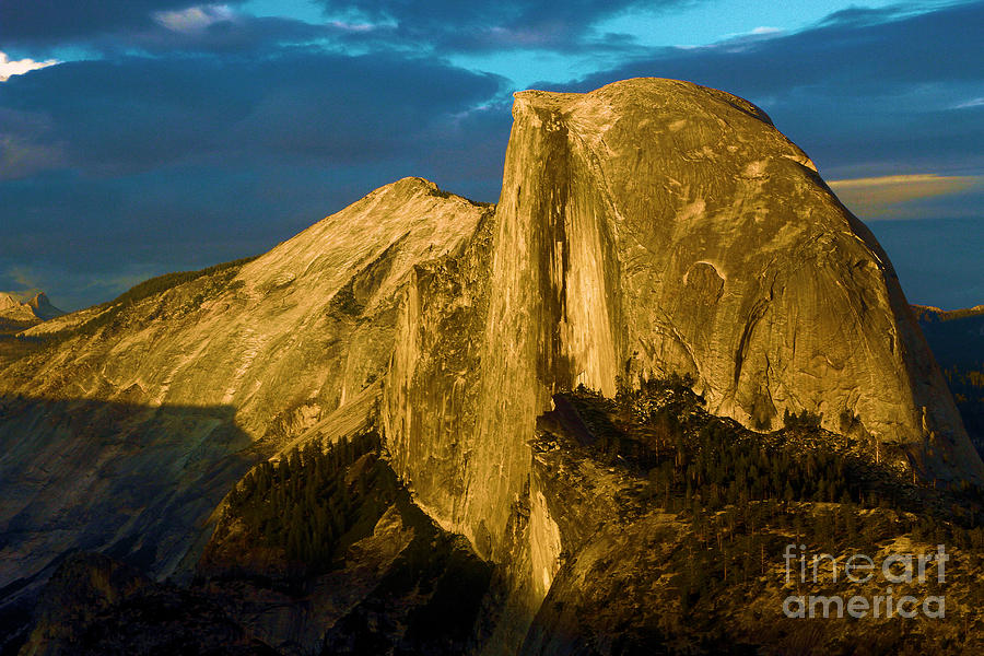Golden Half Dome Photograph by Adam Jewell