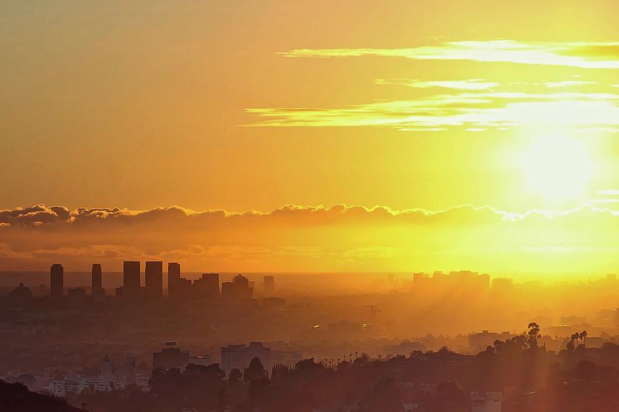 Golden Horizon At Sunset, Los Angeles Photograph by Eric Lo Golden Horizon At Sunset, Los Angeles Photograph by Eric Lo