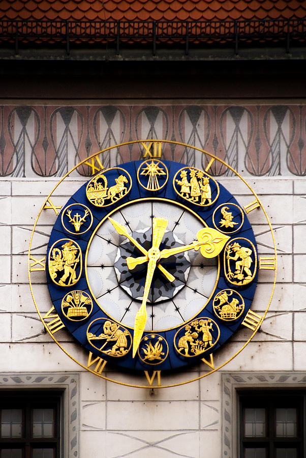 Clock Photograph - Golden Hours by Anthony Citro