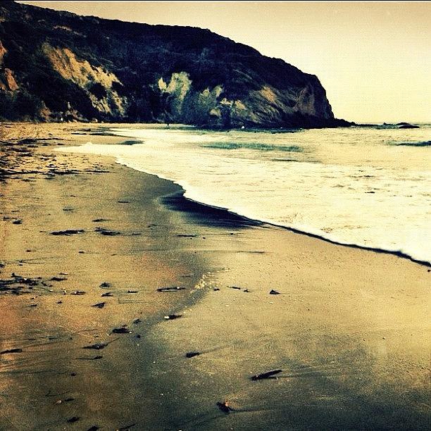 Beach Photograph - Golden #iphone4 #iphoneography by Cara Lewis