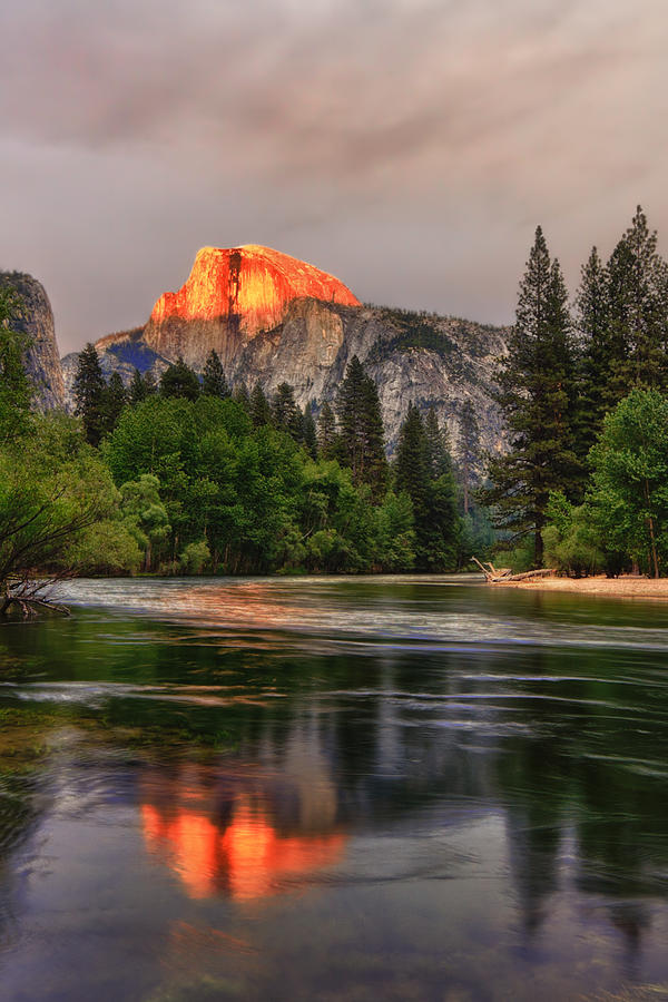Golden Light On Halfdome Photograph by Beth Sargent