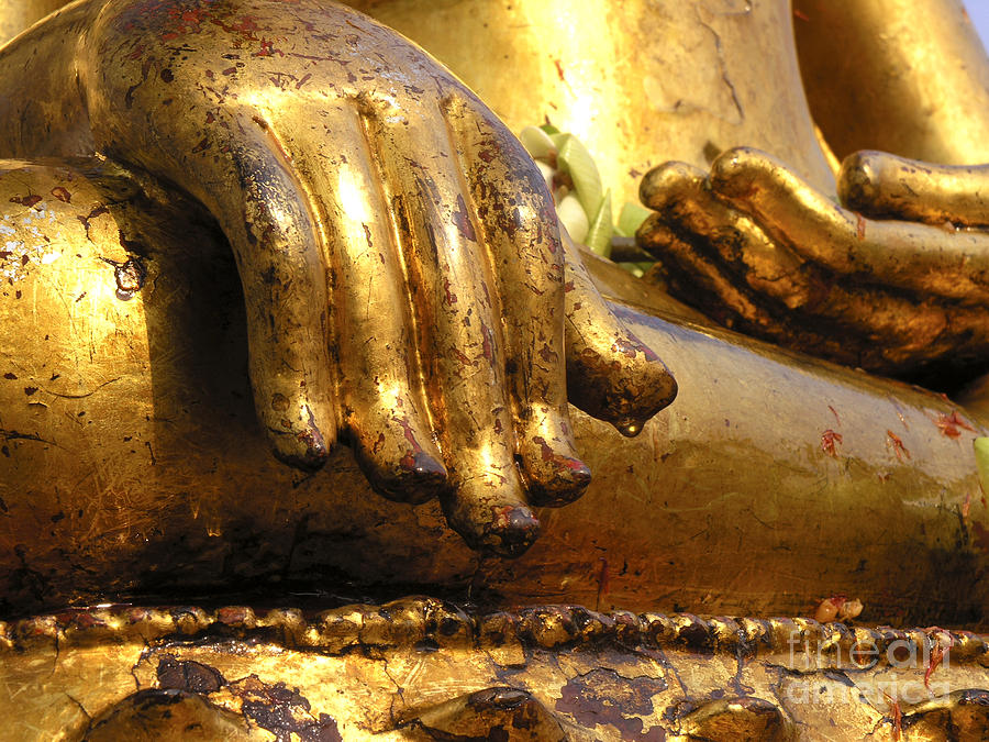 Golden Lord Buddha hand Photograph by Anthicha Sophitphinyo - Fine Art ...