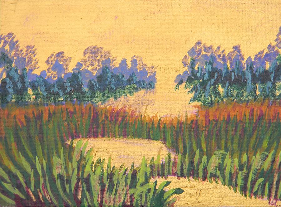 Golden Marsh  Painting by Warren Thompson