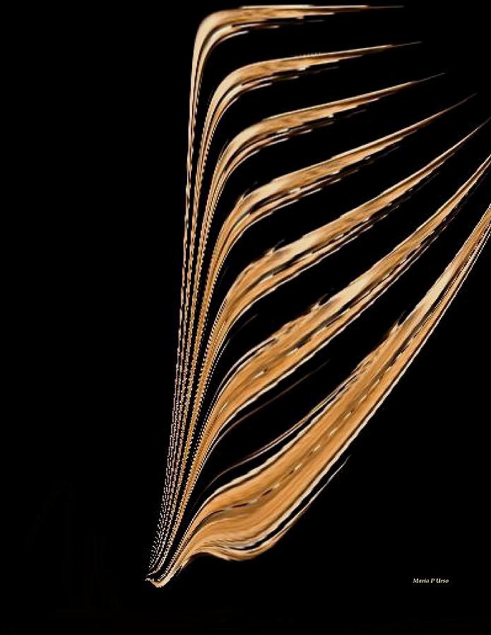 Easter Digital Art - Golden Palm by Maria Urso
