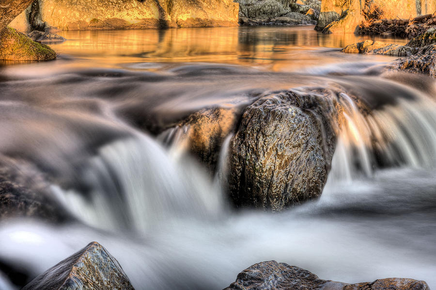 Waterfall Photograph - Golden Pond by JC Findley