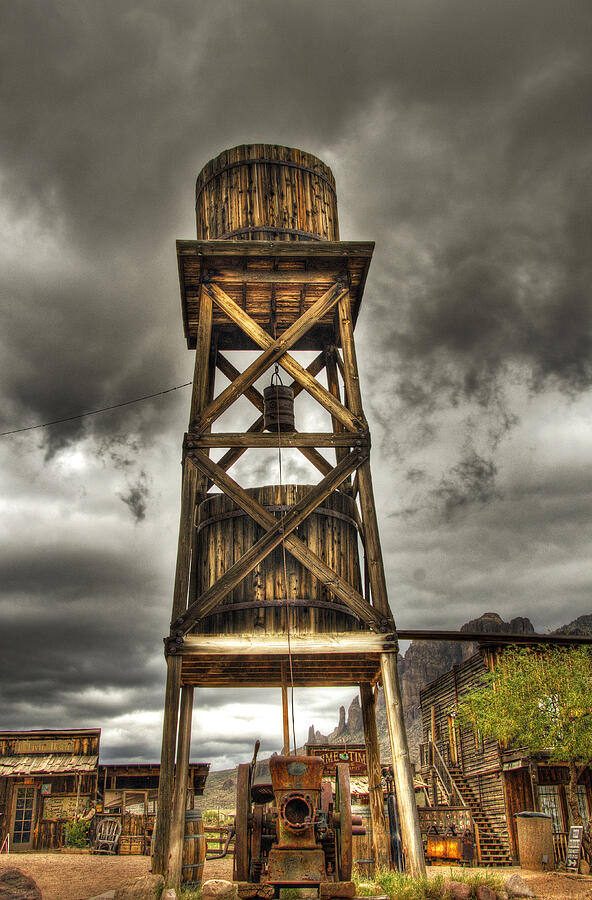 Goldfield Ghost Town - Water Tower  Photograph by Saija Lehtonen