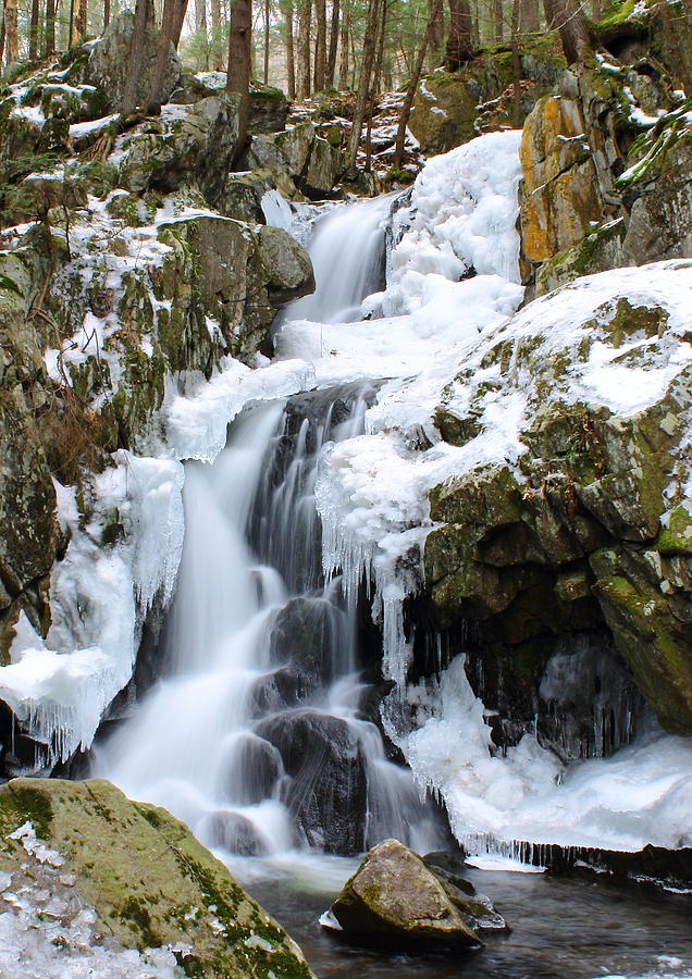 Winter Photograph - Goldmine Falls by Jeff Heimlich