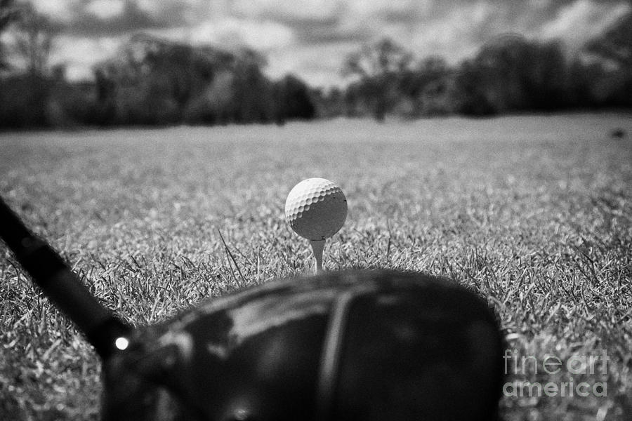 Golf Photograph - Golf Ball On The Tee With Driver by Joe Fox