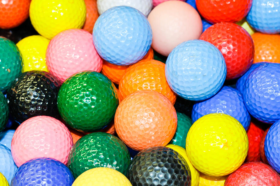 Ball Photograph - Golf balls by Tom Gowanlock
