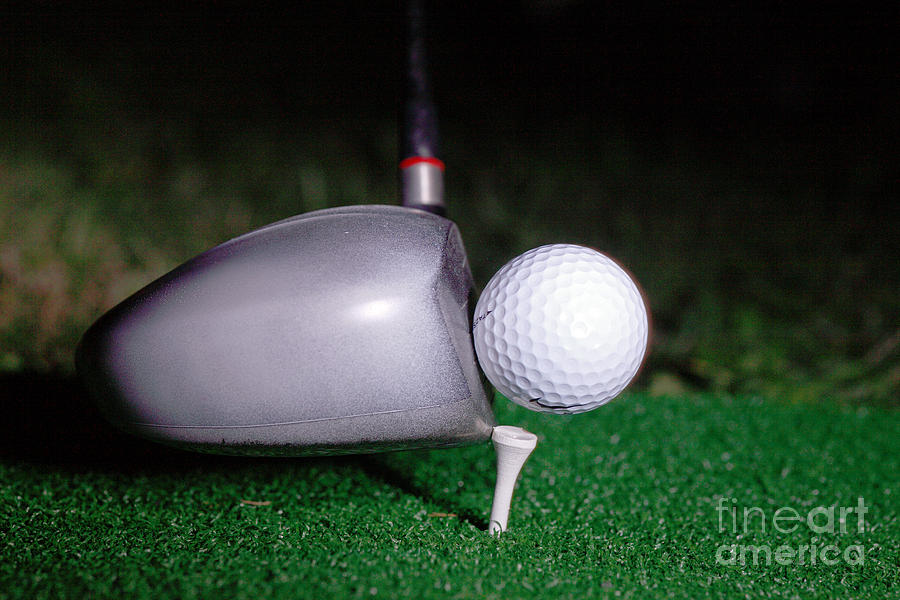 Golf Club Hitting Ball Photograph by Ted Kinsman