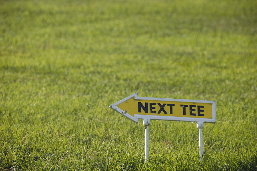Golf cours with sign next tee Photograph by Matthias Hauser
