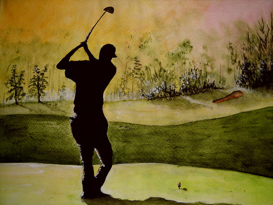 Golfer Painting By Bob Arata - Fine Art America