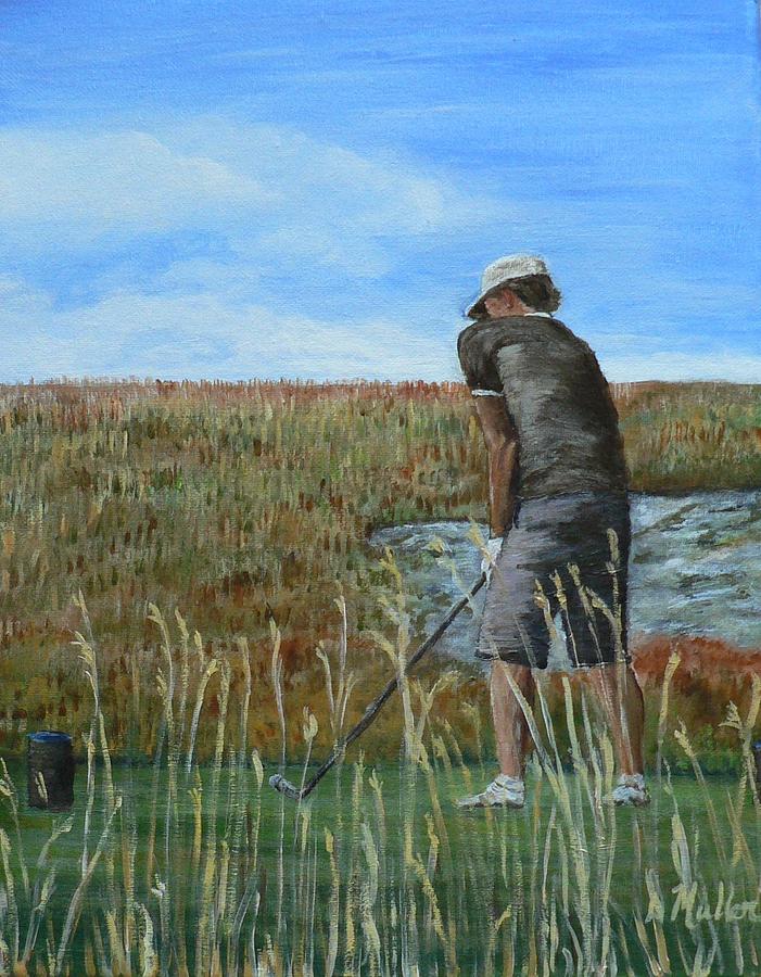 Golfing Painting by Donna Muller