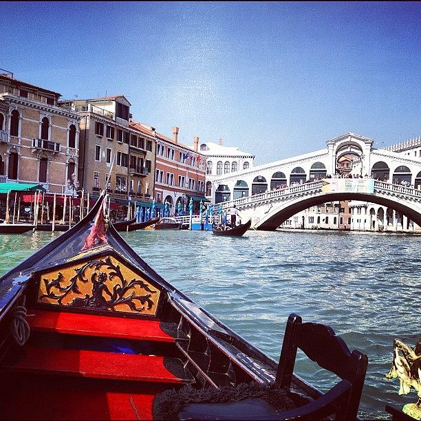 Gondola Photograph - Gondola Ride In Venice Italy by Irina Moskalev