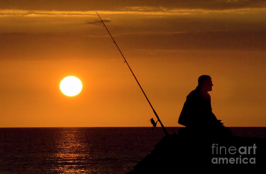 Sunset Photograph - Gone Fishing by Bob Christopher