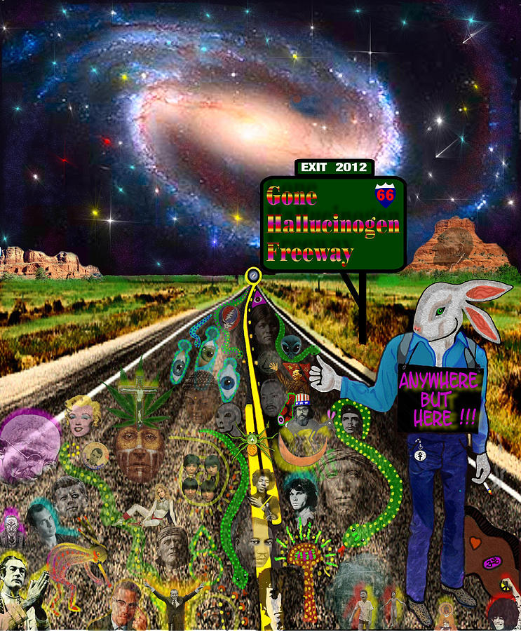 Gone Hallucinogen Highway Mixed Media by Myztico Campo