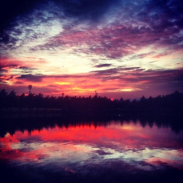 Sundown Photograph - Good Evening Lakeside  #sky #shithot by Rob Harris