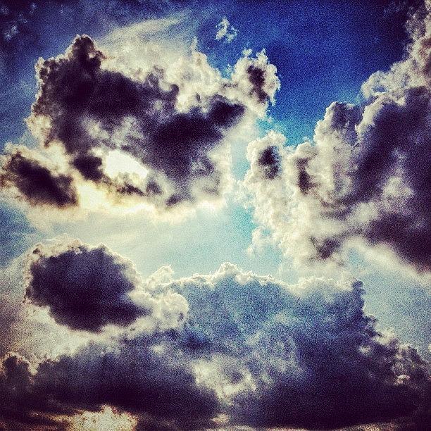 Blue Photograph - Good Friday #heaven #sky #hdr #clouds by Maura Aranda