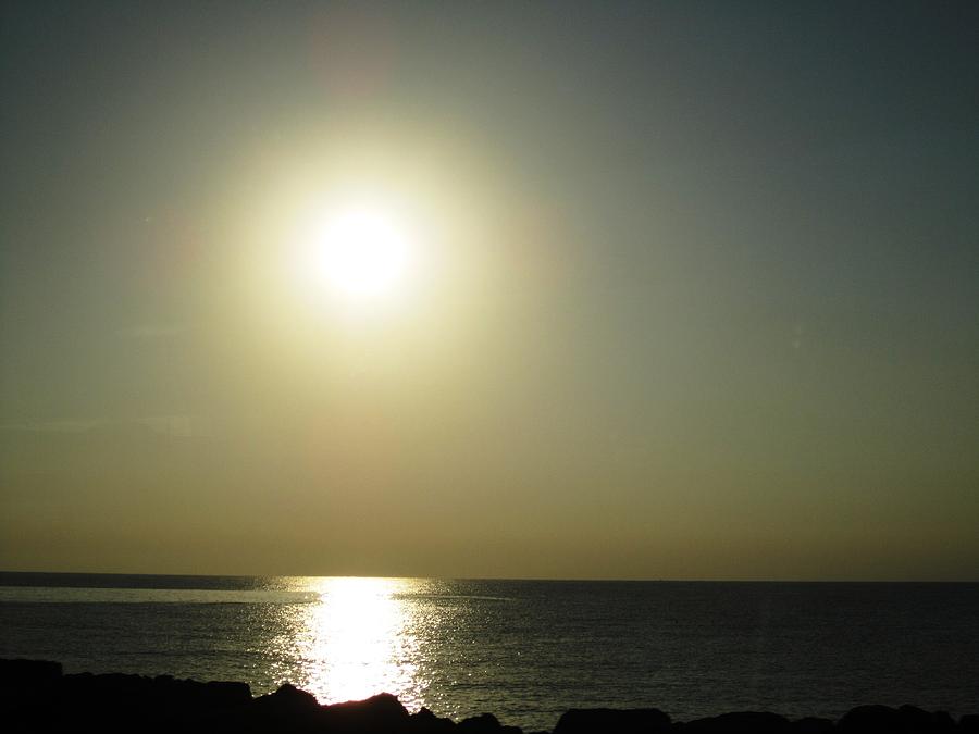 Good Morning Sunrise Reflection in Mediterranean Sea Valencia Spain Photograph by John Shiron