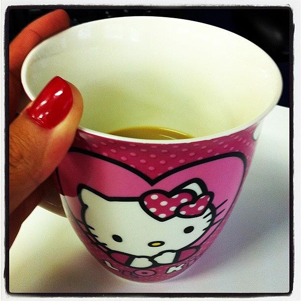 Coffee Photograph - Good Morning With Hello Kitty 😊 by May Pinky  ✨