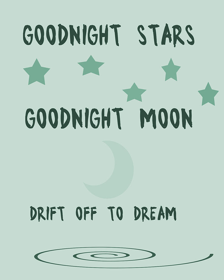 Goodnight stars Goodnight moon Digital Art by Georgia Clare