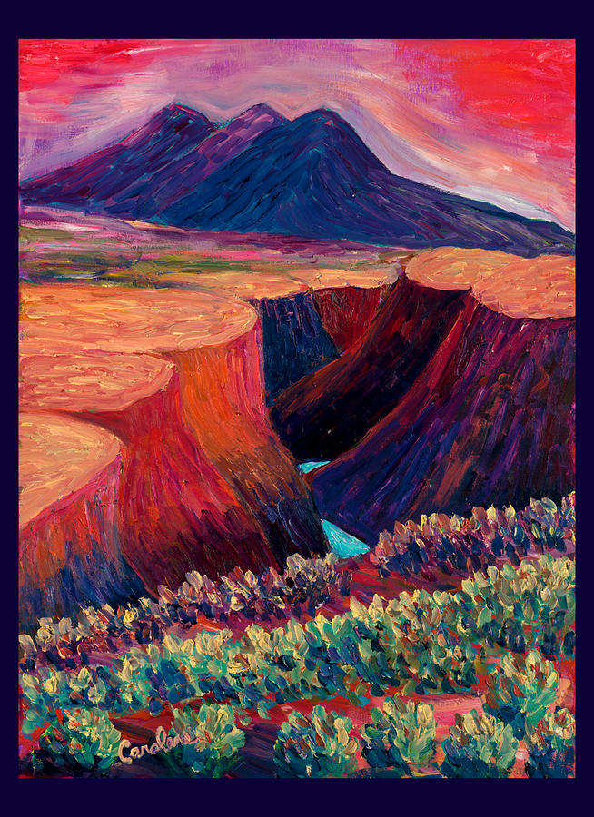 Gorge Painting by Carolene Of Taos - Fine Art America