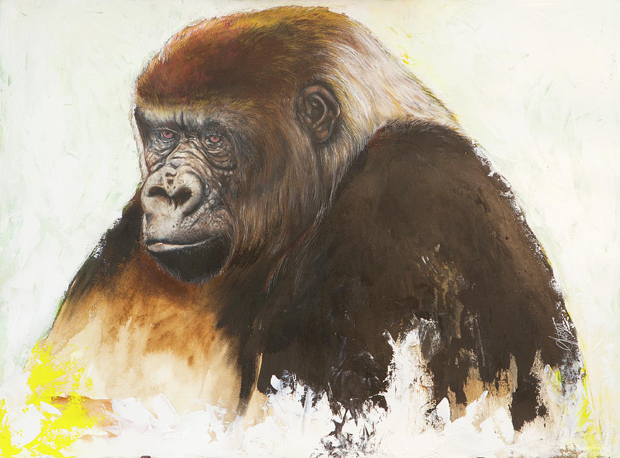 Gorilla Mixed Media by Anthony Burks Sr
