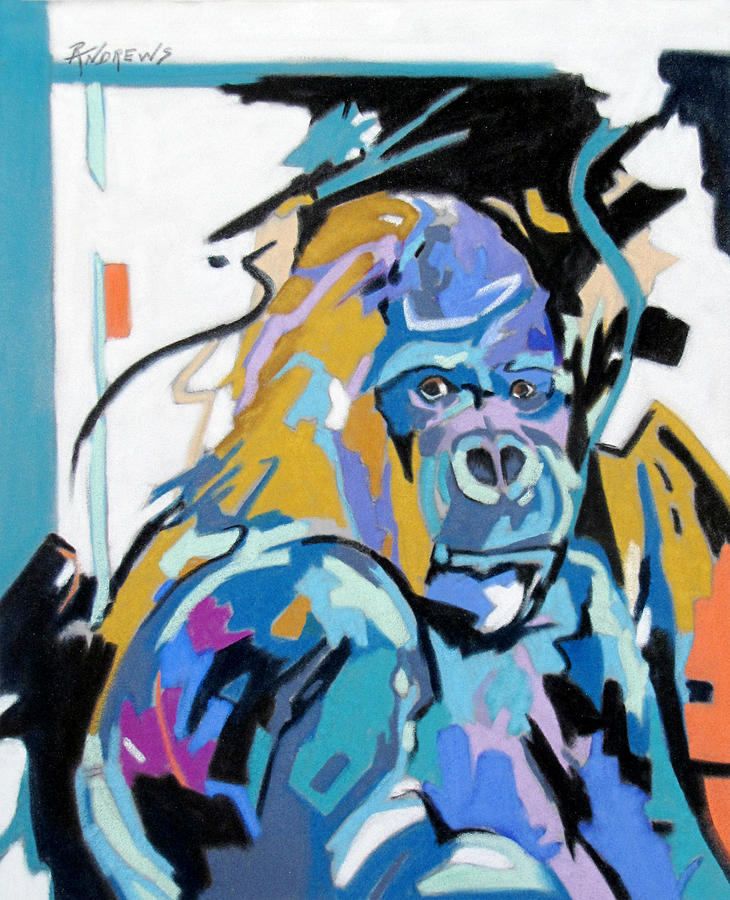 Gorilla Design Painting by Rae Andrews