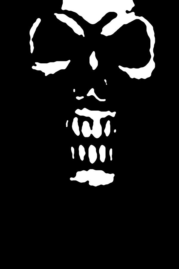 Creepy Goth Skull Digital Art by Roseanne Jones