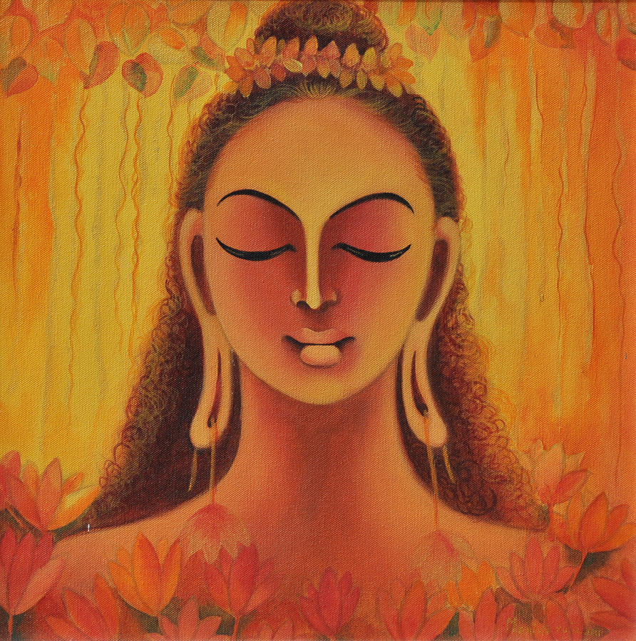 Buddha Painting - Goutam by Manisha Raju Buddha Painting - Goutam by Manisha Raju