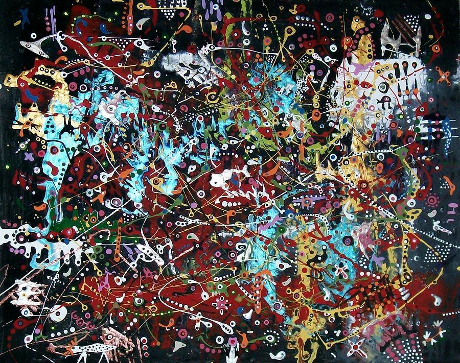 Abstract-expressionism Painting - Government Bureaucracy Is Making Me Crazy by Charlotte Nunn