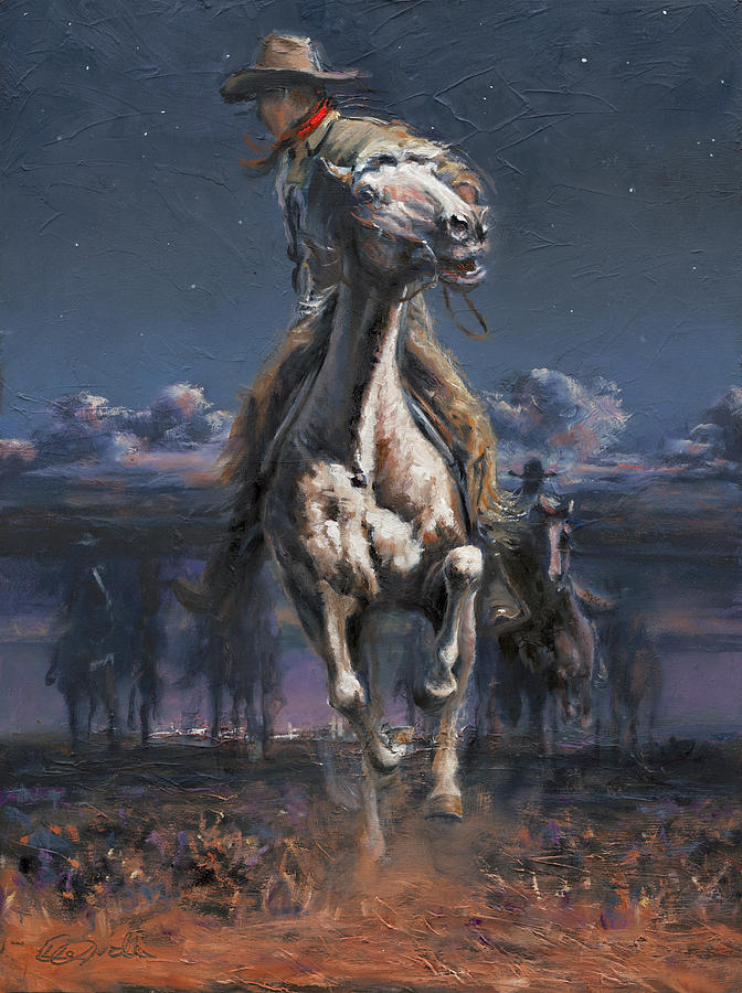 Horse Painting - Grab the Fast Horse by Mia DeLode