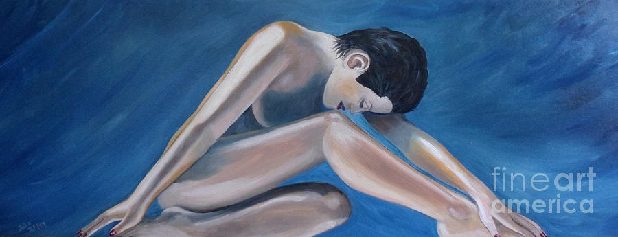 Gracefully Blue Painting by Julie Brugh Riffey