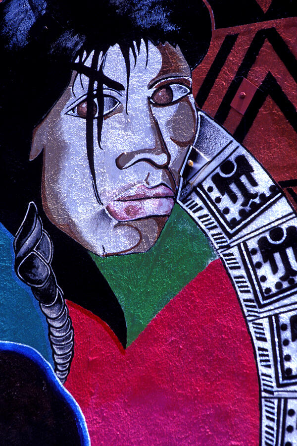 Graffiti - Aztec face Photograph by Paul W Faust -  Impressions of Light