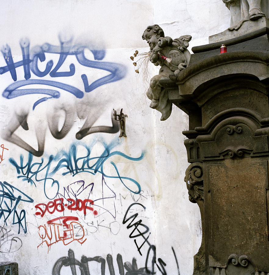 Graffiti And The Angel Photograph by Shaun Higson