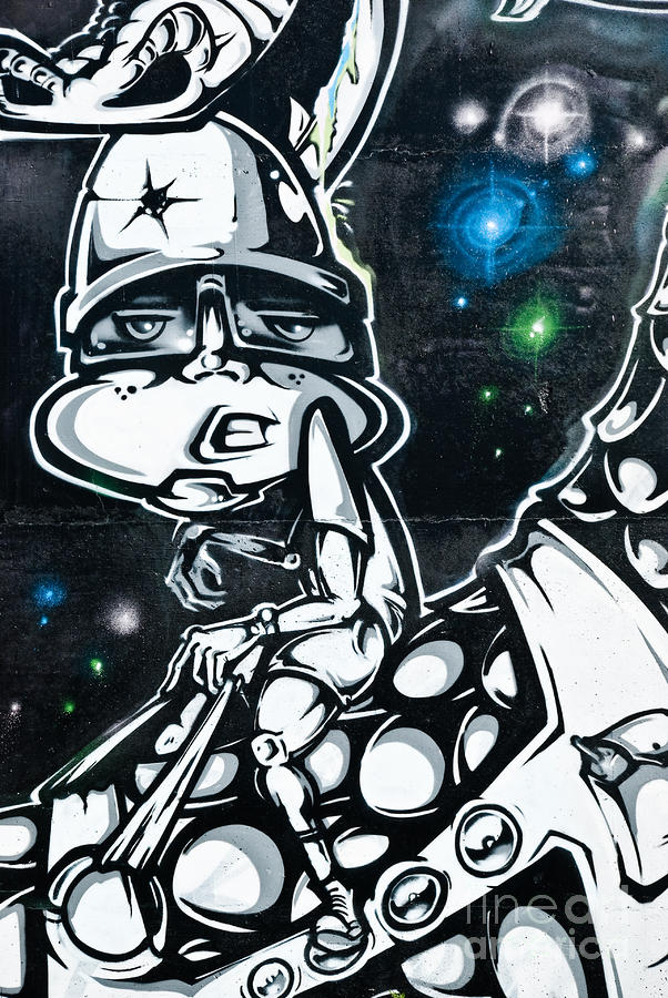 Graffiti Space rider Painting by Yurix Sardinelly