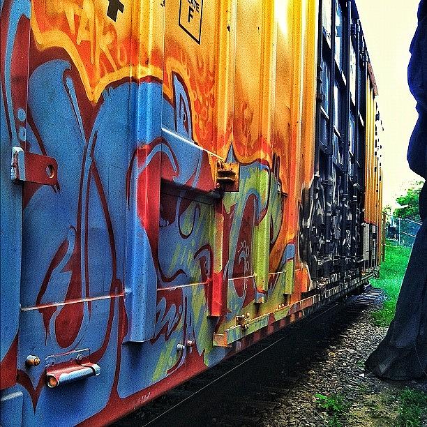 Grafitti Train Photograph by Ryan Schroeder
